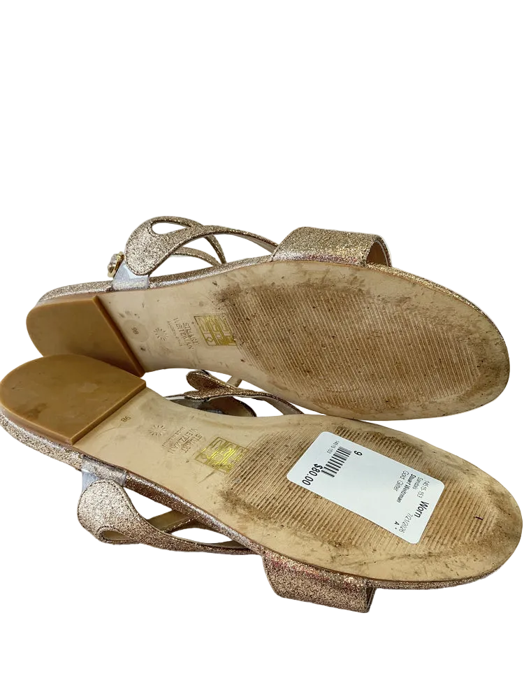 Stuart Weitzman Shoe Size 9 Gold Sandals