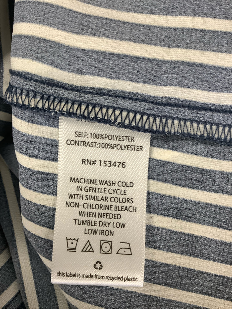 Evereve Size M Blue & Cream Julia Shirt