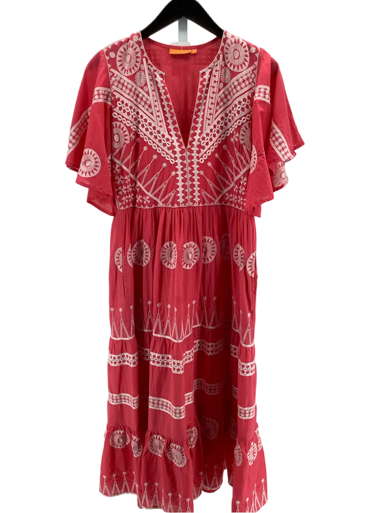Oliphant Size S Pink & White Dress
