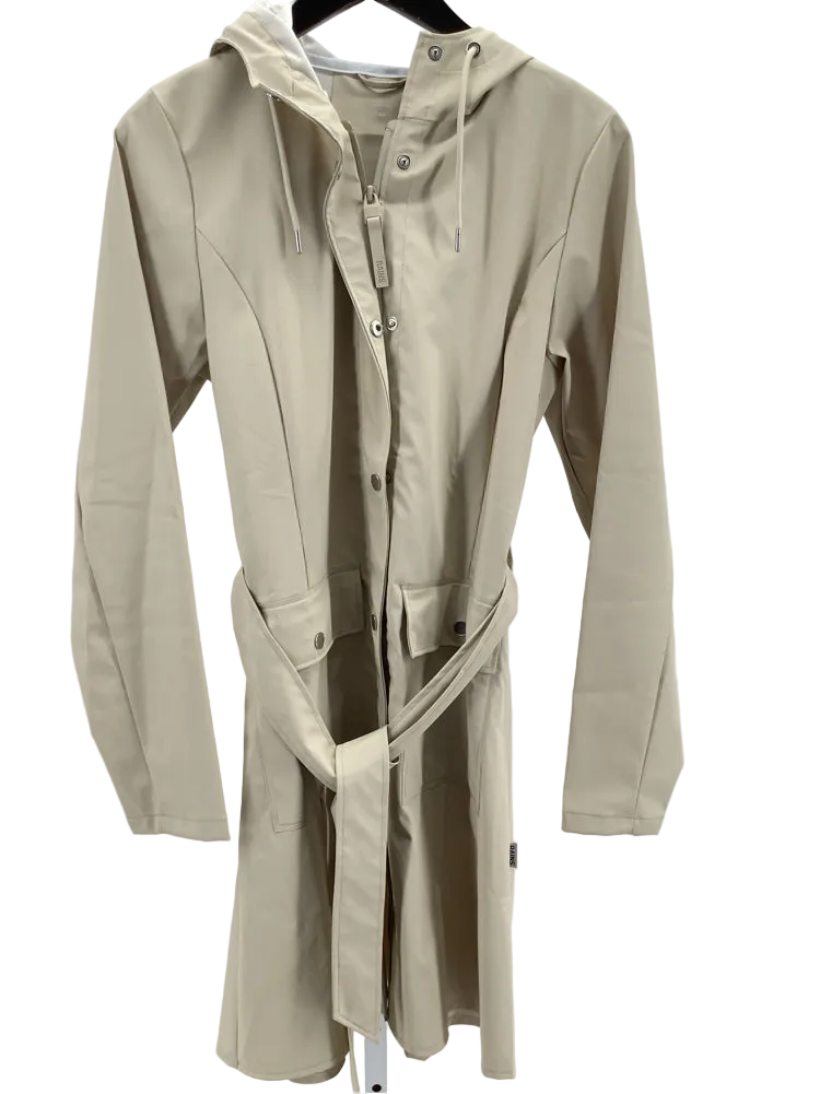 Rains Size XS Tan Curve Jacket