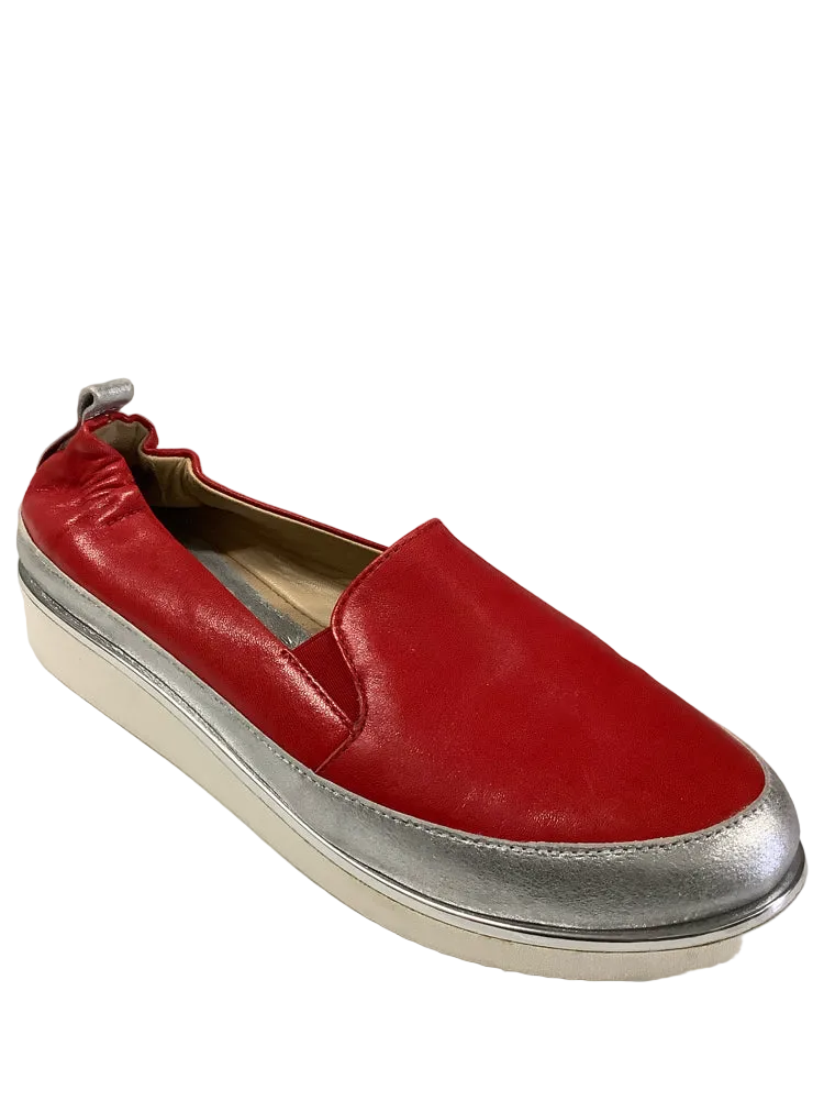 Ron White Shoe Size 8.5 Red & Silver Nelleca Sneakers