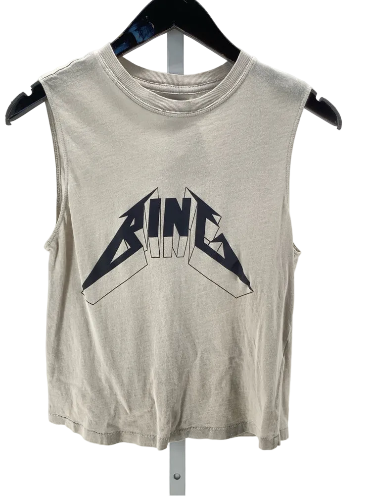 Anine Bing Size S Tan & Black Tank Top