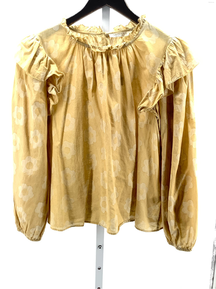 Christy Dawn Size S Yellow Shirt