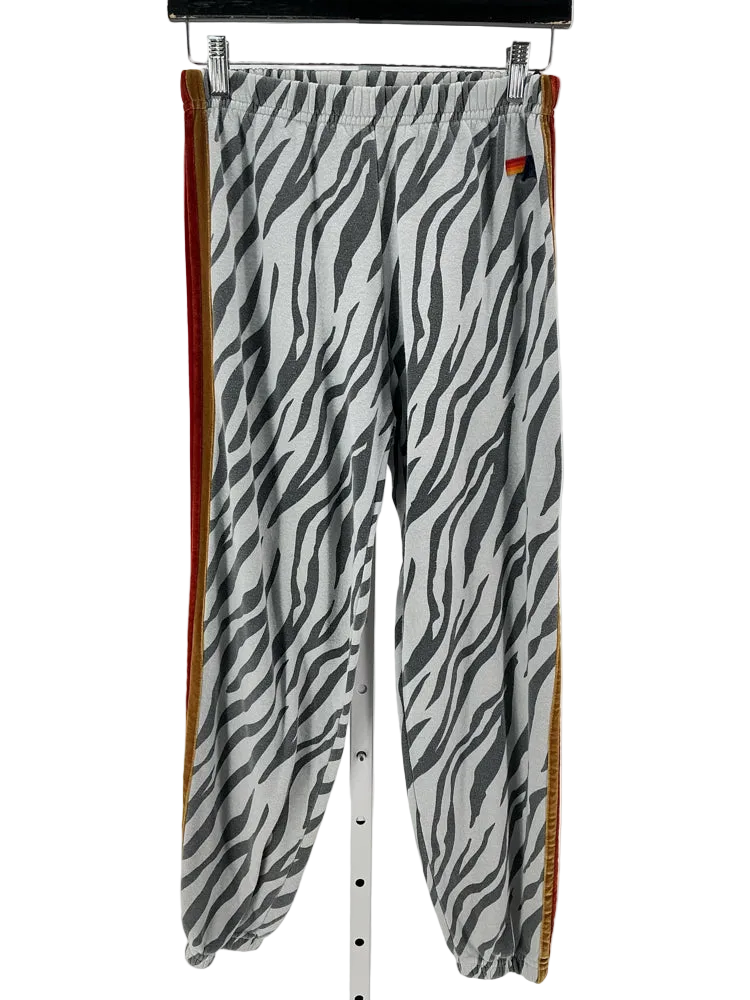 Aviator Nation Size XL Gray & White Sweatpants