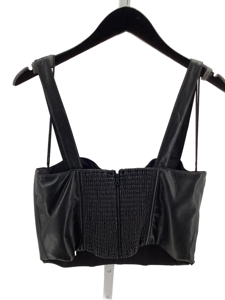 Alice & Olivia Size 12 Black Tank Top