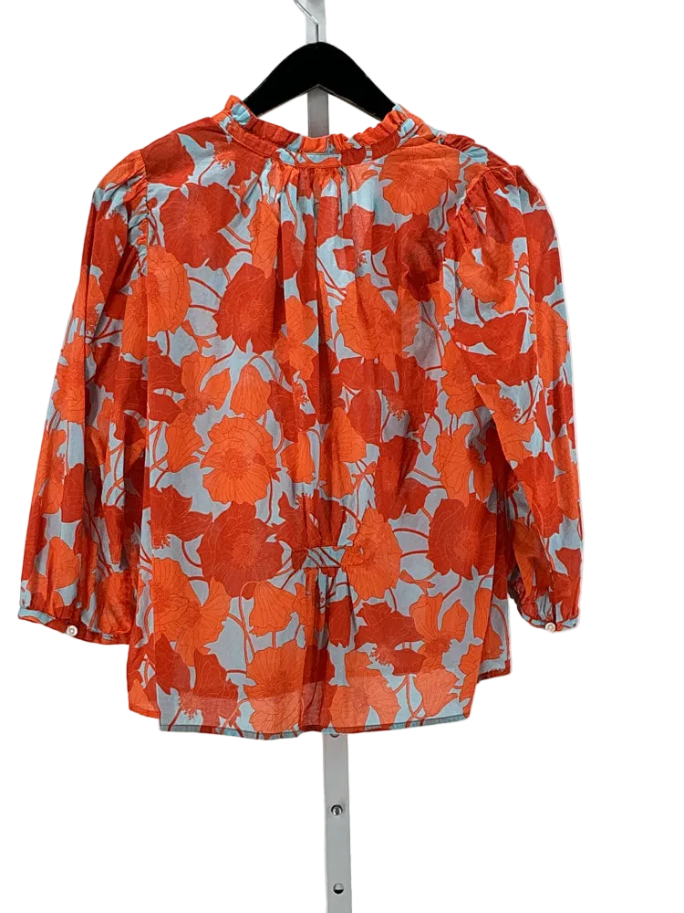 Trovata Size S Orange Multi Shirt