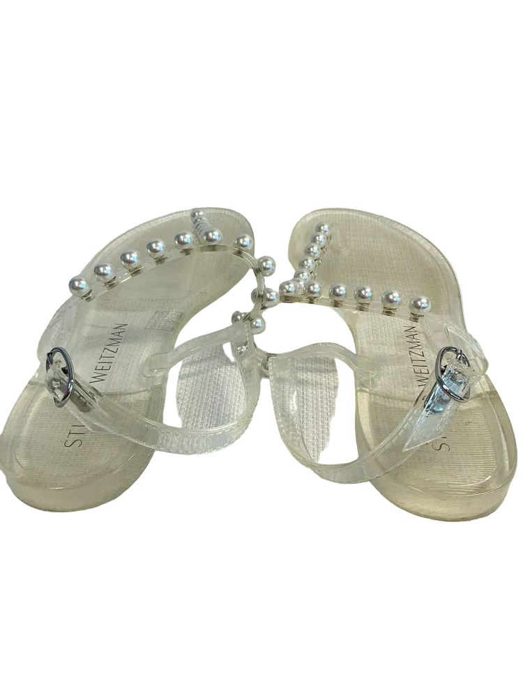 Stuart Weitzman Shoe Size 8 Clear GOLDIE JELLY Sandals