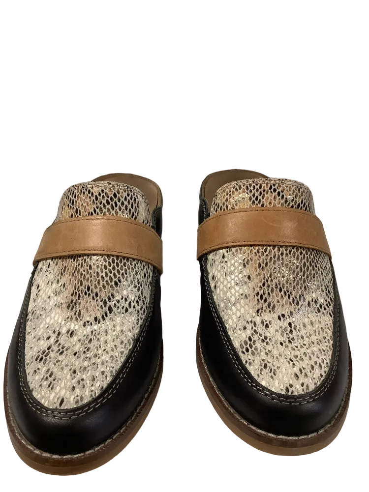 Taos Shoe Size 6.5 Black multi Royal Mules