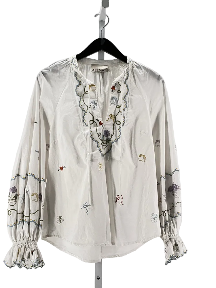 Alemais Size 0 White multi Shirt