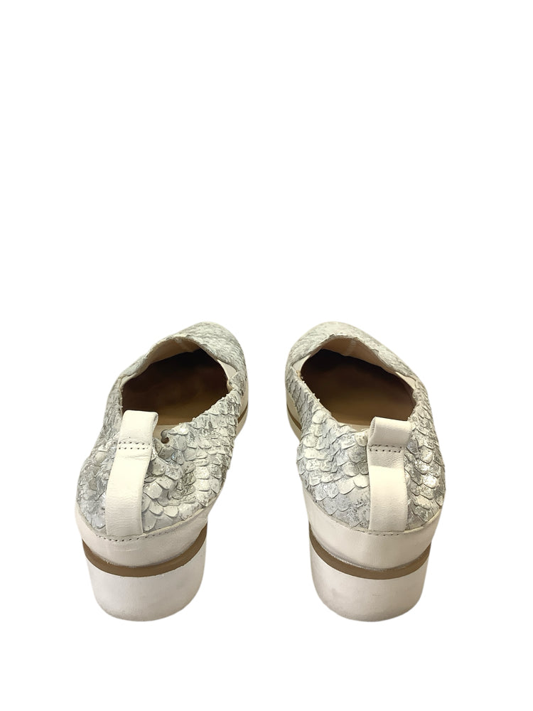 Ron White Shoe Size 5.5 White & Silver Loafers