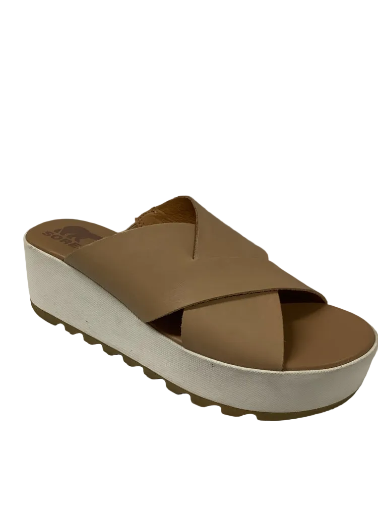 Sorel Shoe Size 8.5 Tan Cameron Slides