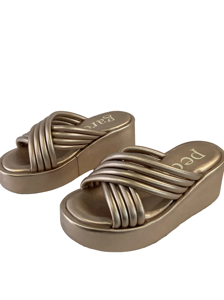 pedro garcia Shoe Size 6 Rose Gold Wedges