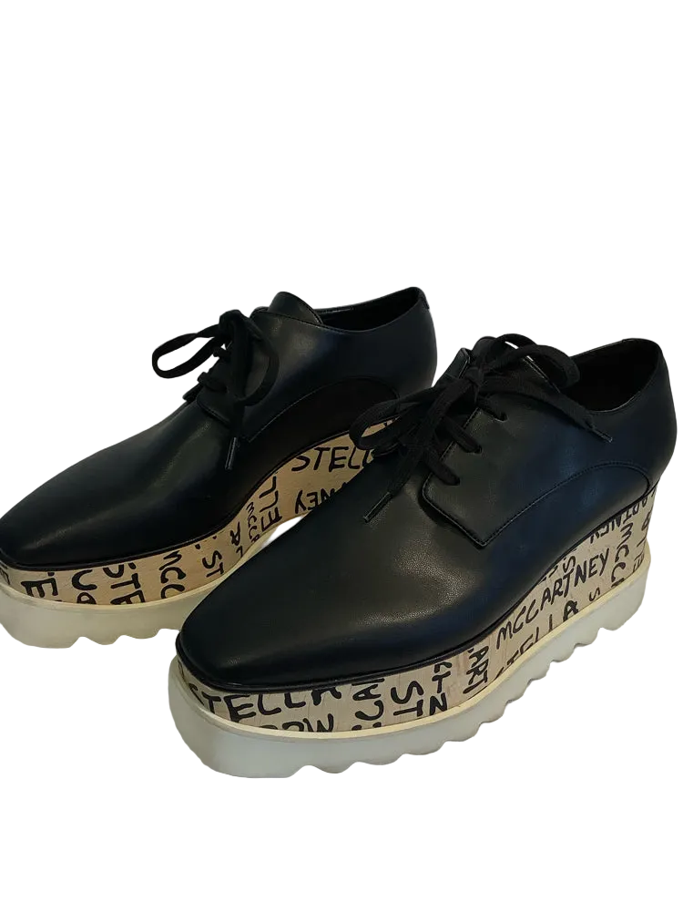 Stella McCartney Shoe Size 9 Black & Tan Wedges