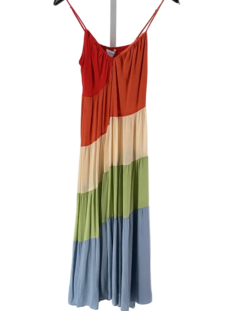 Lucy Paris Size S Orange Multi Dress
