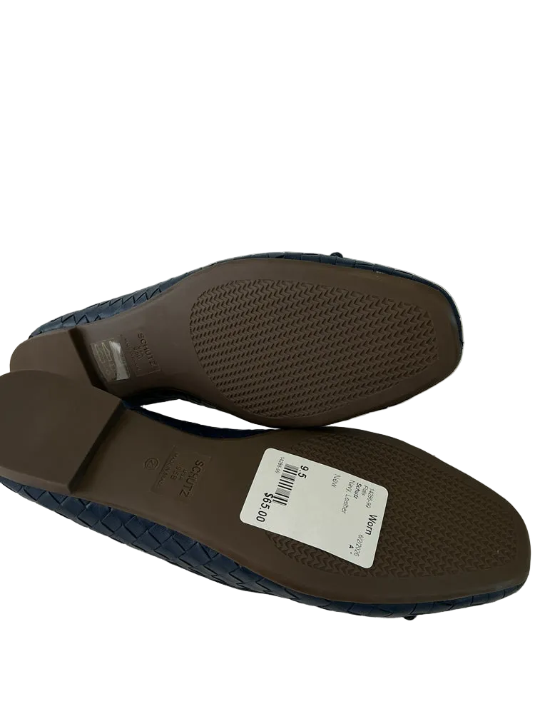 Schutz Shoe Size 9.5 Navy Flats