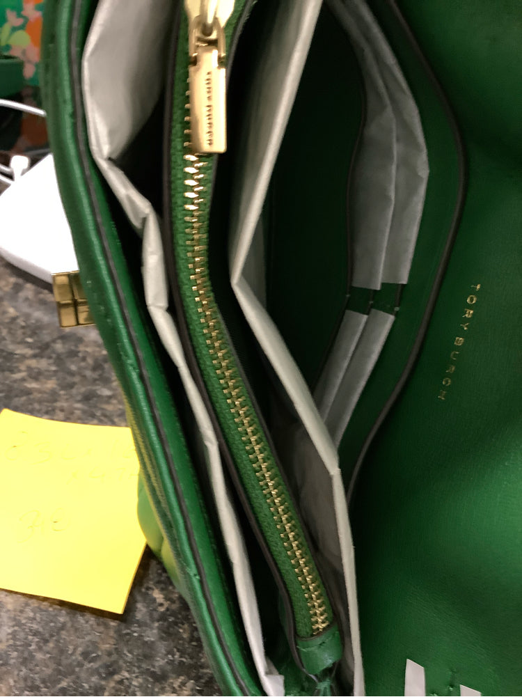 Tory Burch Green & White Kira Handbags