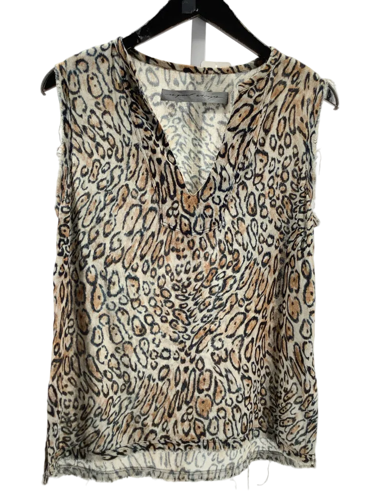 Raquel Allegra Size S Tan Multi Shirt