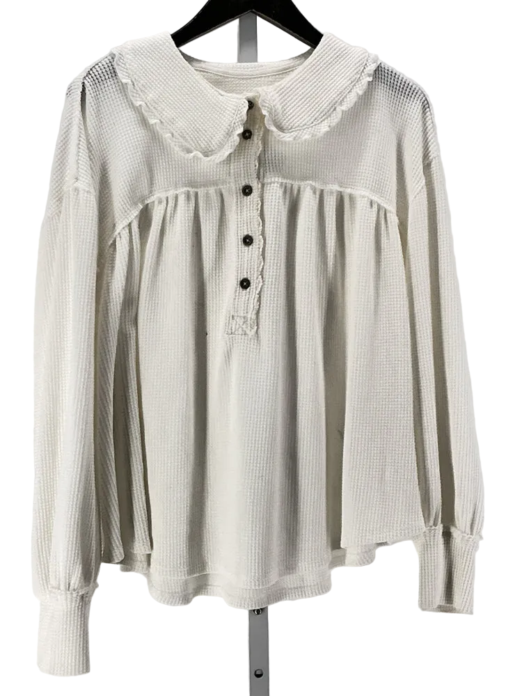 Free People Size S Cream Shirt