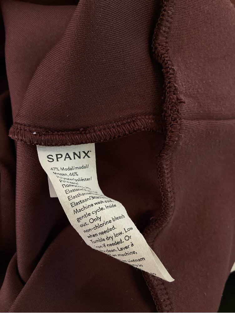 Spanx Size XS Burgundy Shirt
