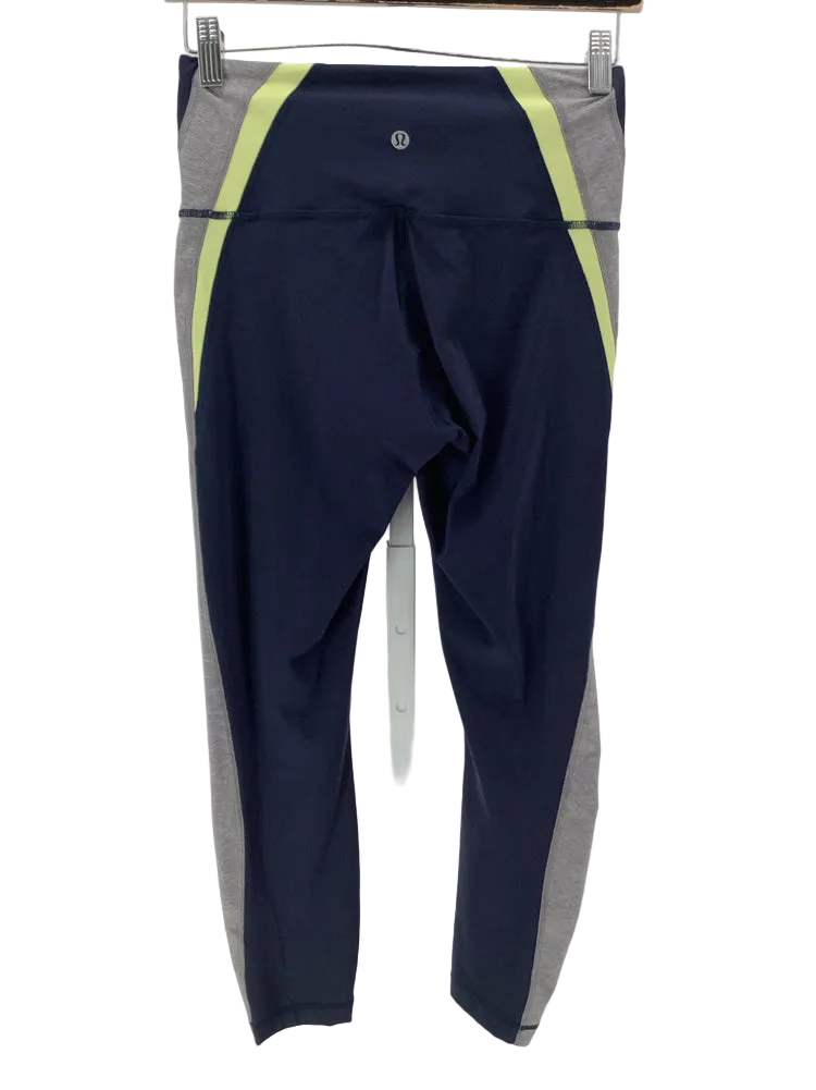 lululemon Size 6 Navy multi Leggings