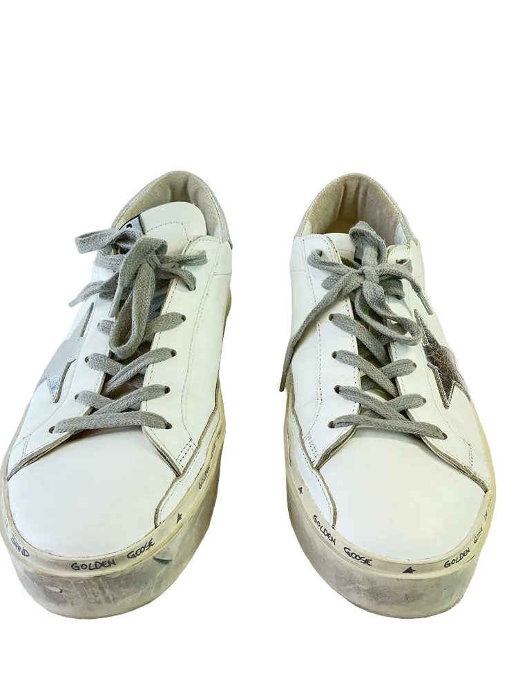 Golden Goose Shoe Size 9 White Hi Star Sneakers