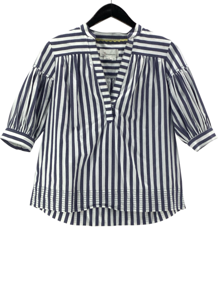 by anthropologie Size XXS Blue & White Shirt