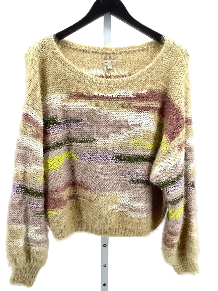 Pilcro Size L Tan Multi Sweater