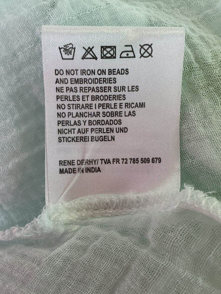 Derhy Size S Green & White Dress