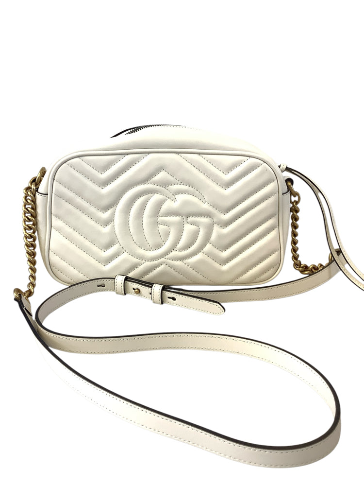 Gucci White Marmont Handbags