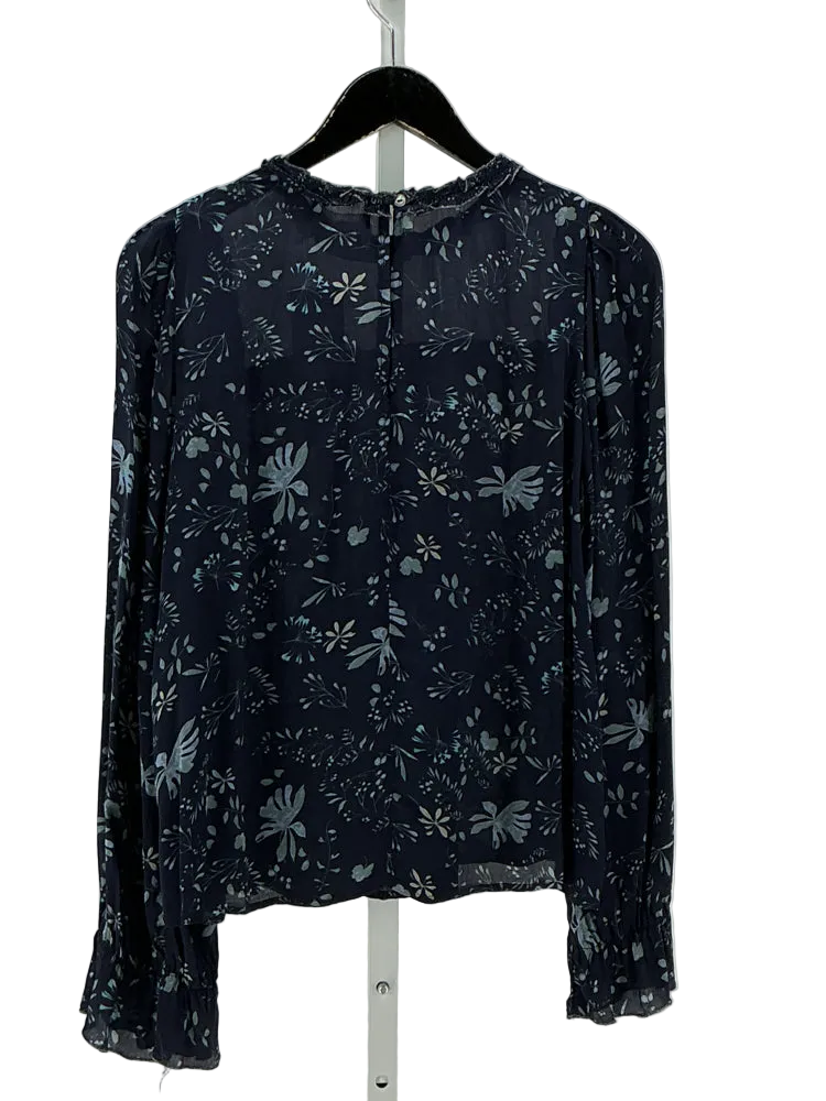 Velvet by Graham Spencer Size S Navy & Blue Shirt