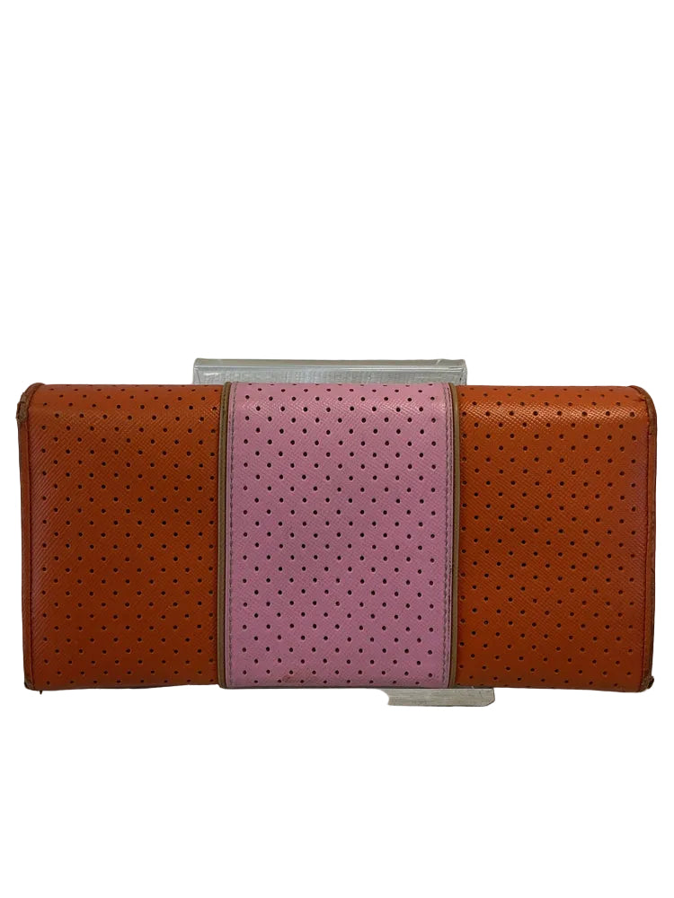 Prada orange & pink Wallet