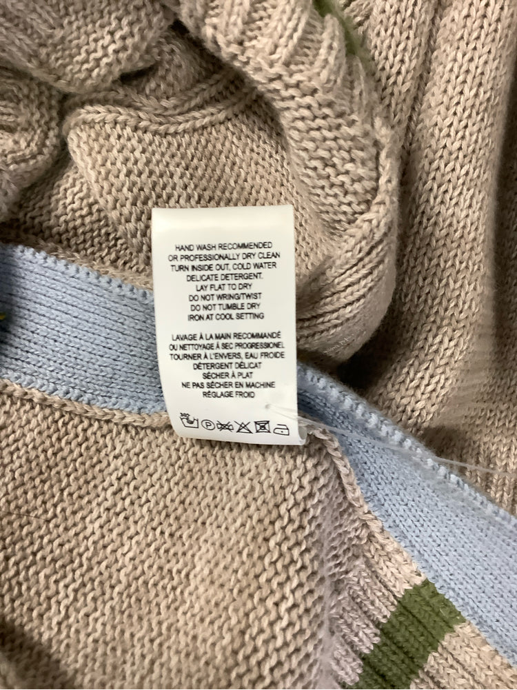 Kerri Rosenthal Size L Tan & Green Patvee Sweater