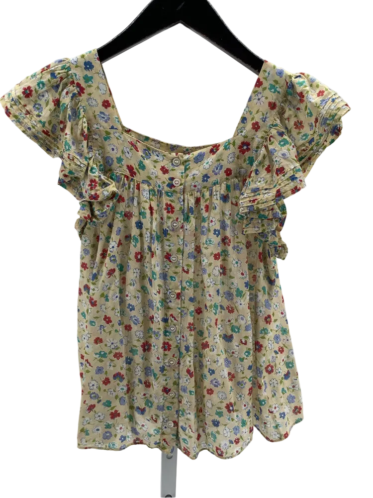 Doen Size XS Yellow Multi Abelene Shirt