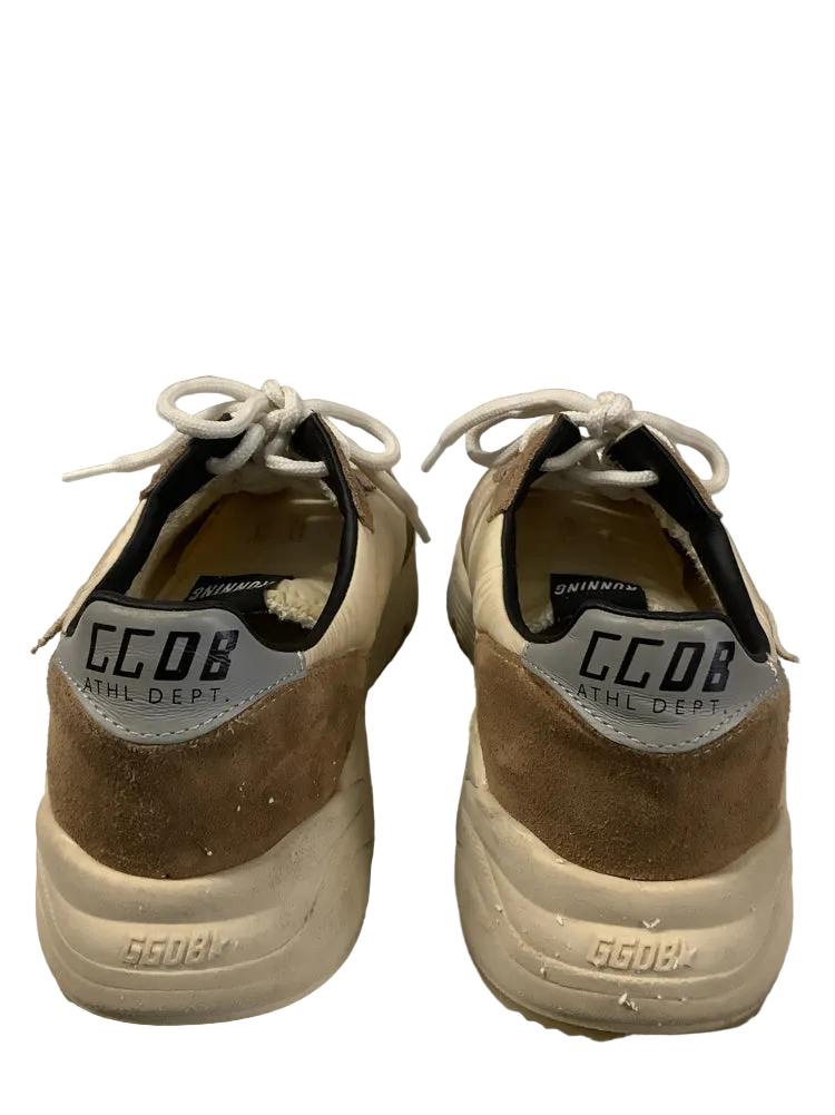 Golden Goose Shoe Size 10 Tan & Brown Running Sole Sneakers