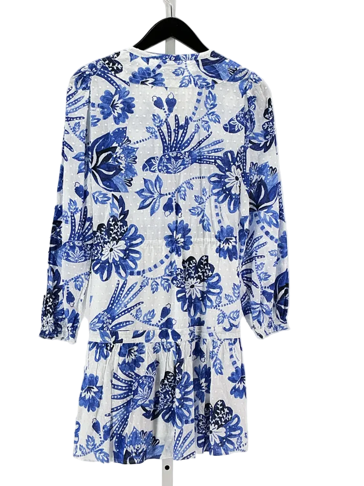 Farm Rio Size M Blue & White Dress