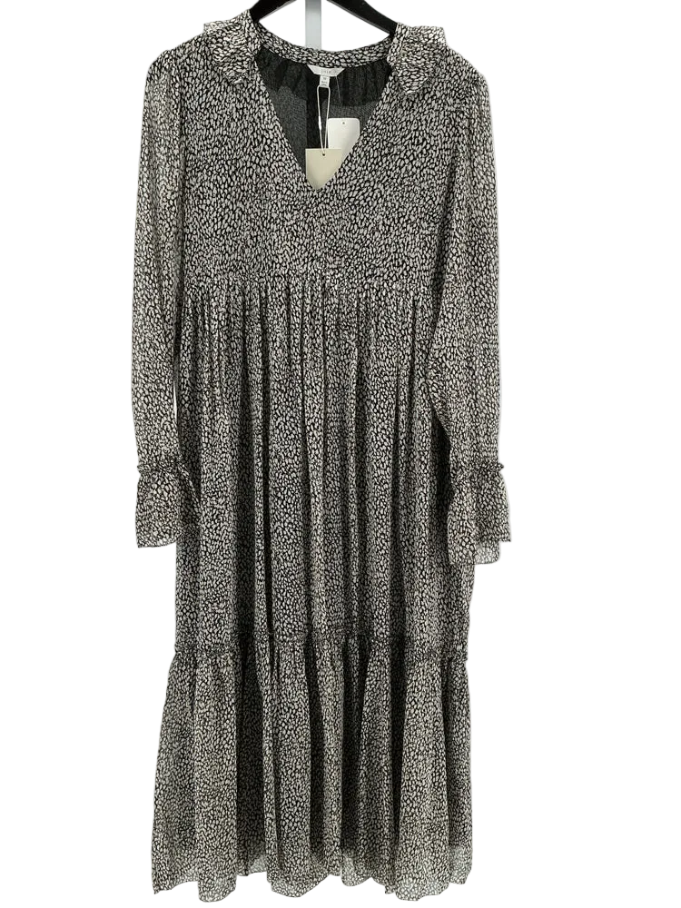 Joie Size M Black & Tan Provence Dress