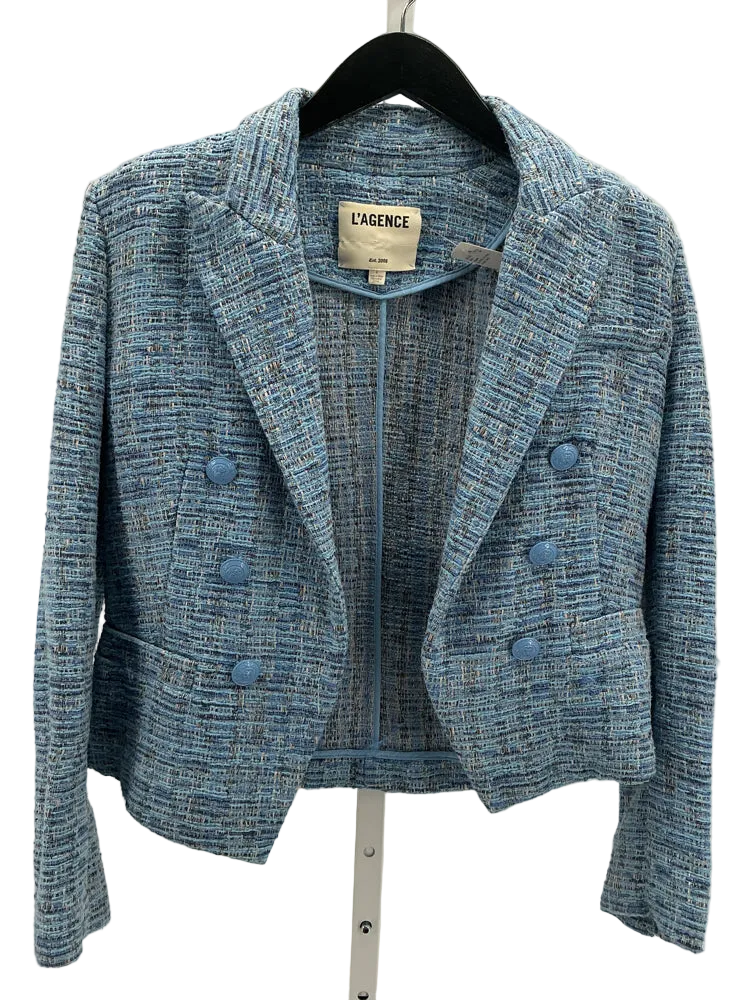 L'Agence Size 2 Blue Multi Brooke Blazer