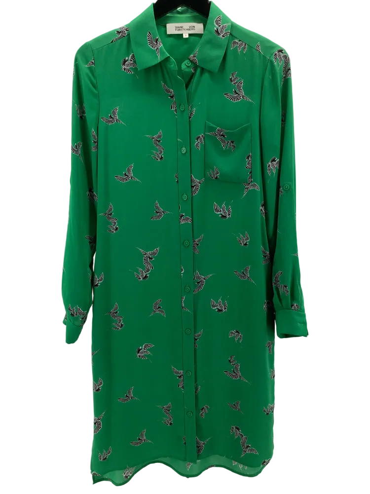 Diane VonFurstenberg Size 4 Green multi Kadi Dress