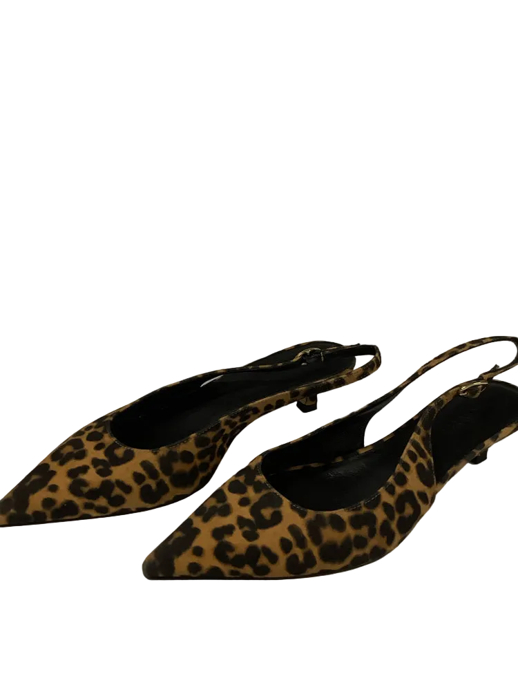 M.Gemi Shoe Size 7/7.5 Black & Tan The Lisinda Slingbacks