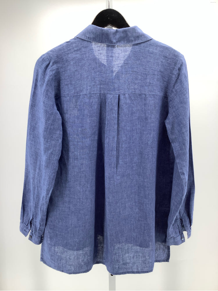 Eileen Fisher Size XXS Blue Shirt