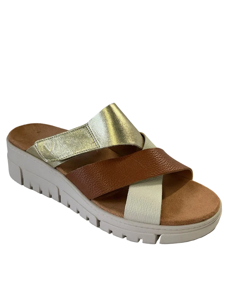 Vionic Shoe Size 11 Brown & Gold Sandals