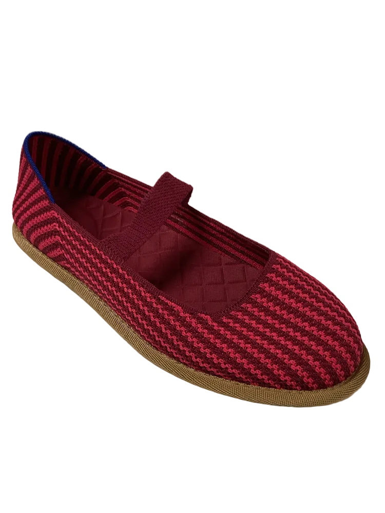 Rothy's Shoe Size 8 Burgundy & Pink Cruiser Mary Jane