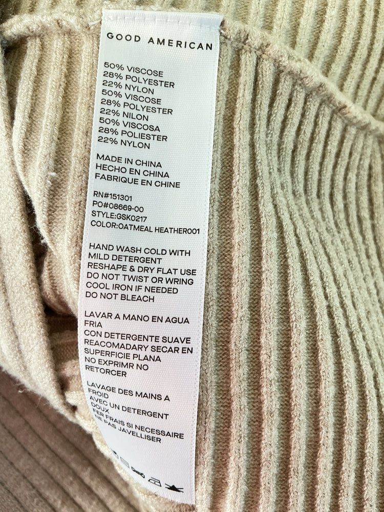 Good American Size S Tan Sweater