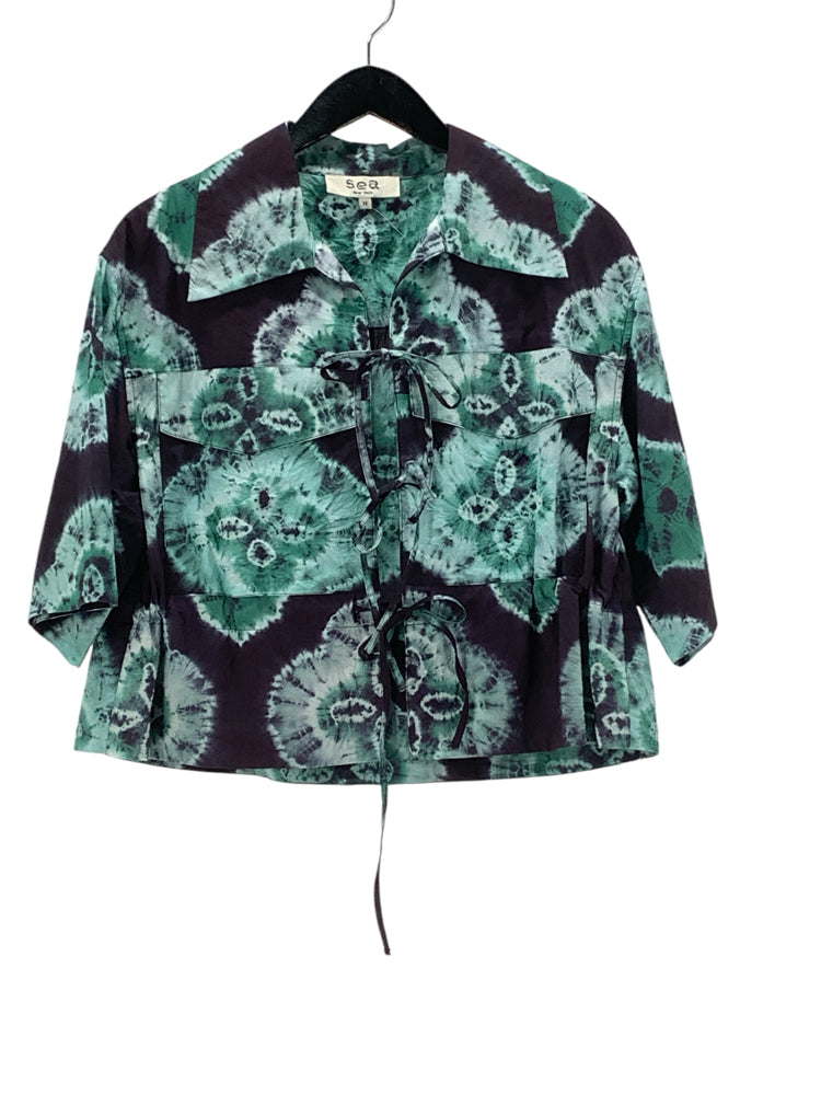 sea New York Size XS Navy & Green Shirt