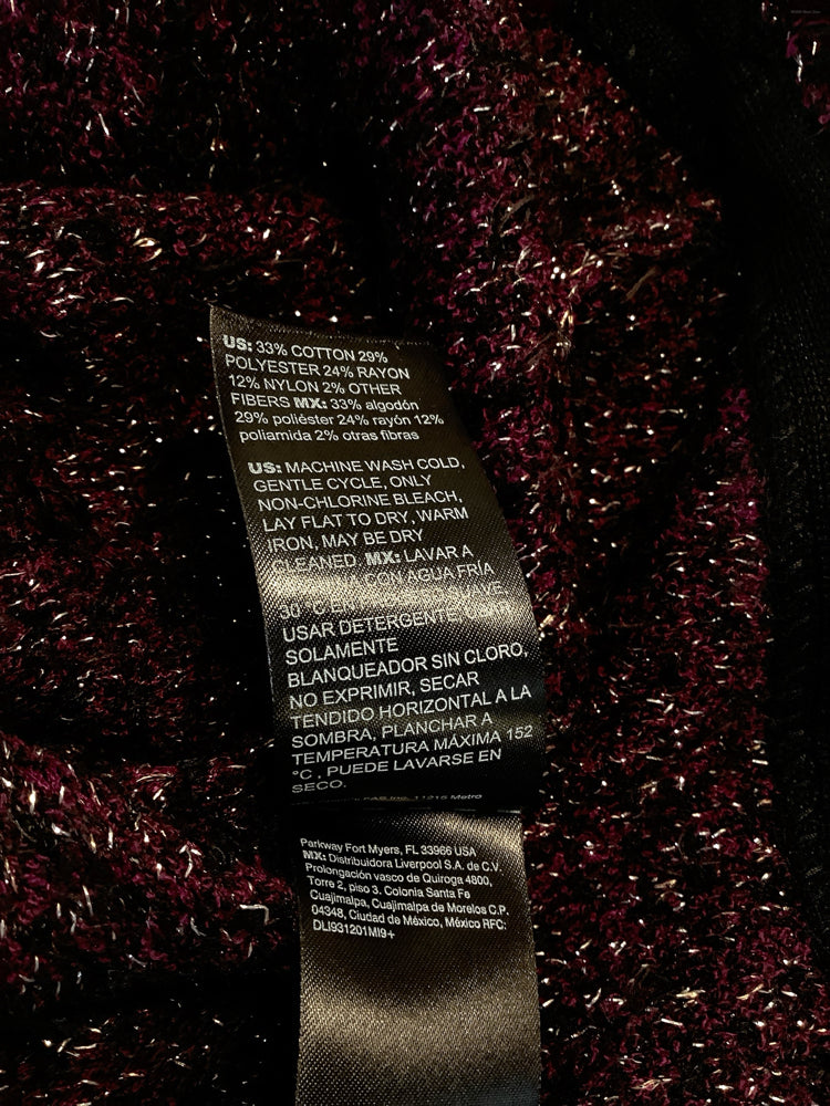 White House Black Market Size M Black & Purple Jacket