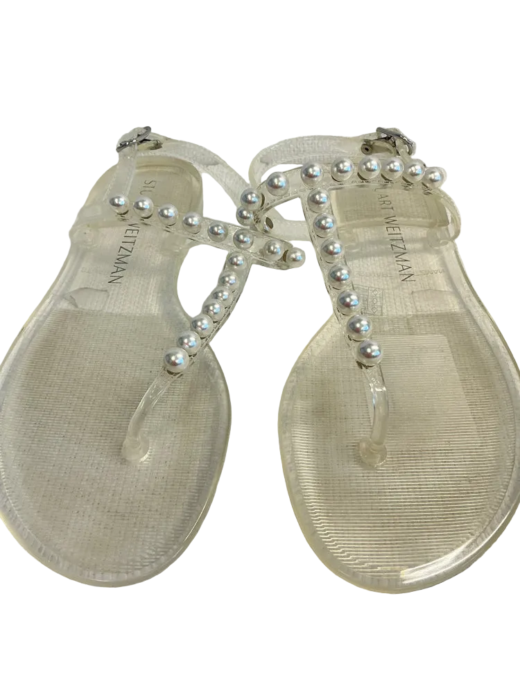 Stuart Weitzman Shoe Size 8 Clear GOLDIE JELLY Sandals
