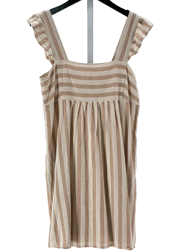 Draper James Size M Tan & Brown Dress