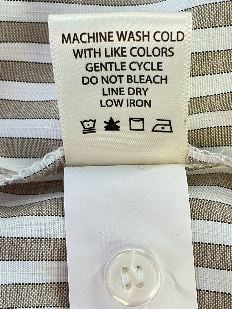 Max Studio Size S Tan & White Shirt