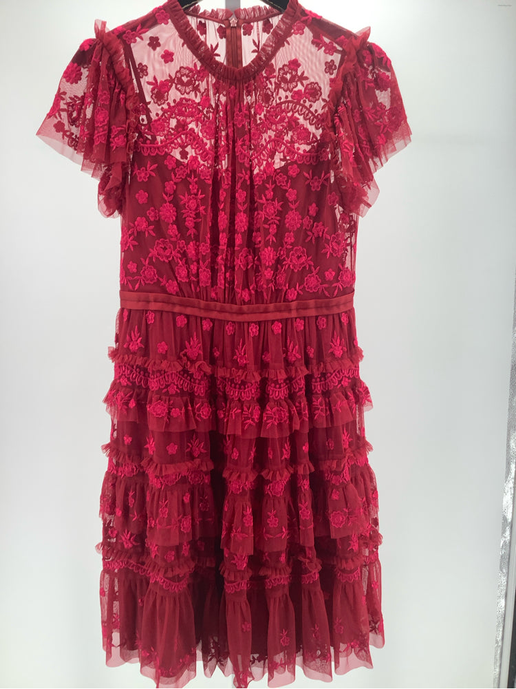 Needle & Thread Size 6 Red & Pink Darcy Dress