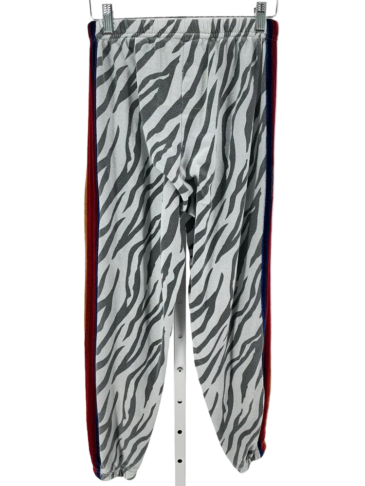 Aviator Nation Size S Gray & White Sweatpants
